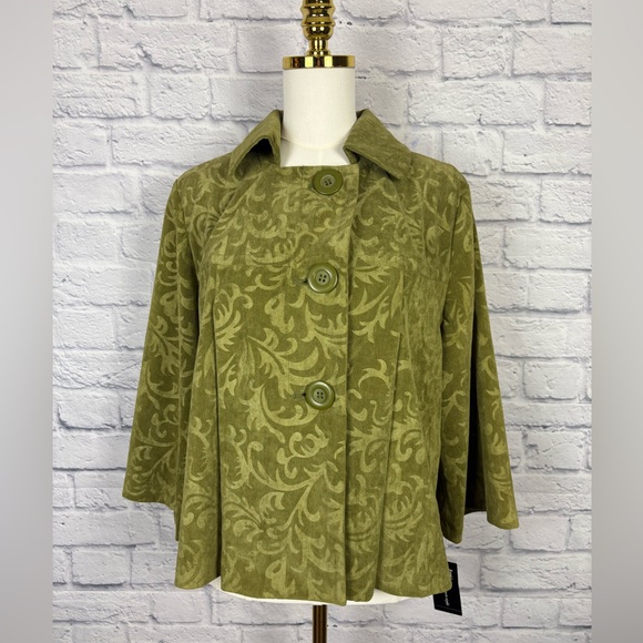 NWT R.Q.T Woman Paisley corduroy jacket size 1X - Picture 1 of 7